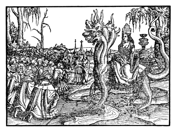 Der Papst als Hure Babylon (1545)
